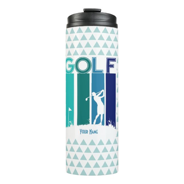 Garrafa Térmica Tumbler Térmico Personalizado de Golfer para Mulhe (Frente)