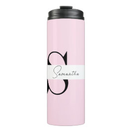 Garrafa Térmica Tumbler Térmico Personalizado de Pastel Rosa Elega