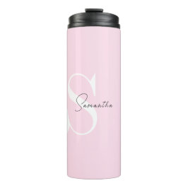 Garrafa Térmica Tumbler Térmico Personalizado de Pastel Rosa Elega
