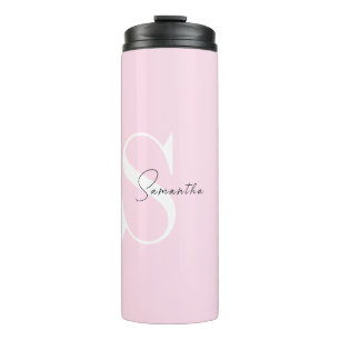 Garrafa Térmica Tumbler Térmico Personalizado de Pastel Rosa Elega