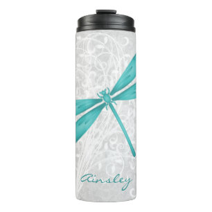 Garrafa Térmica Tumbler Térmico Personalizado do Dragonfly Teal