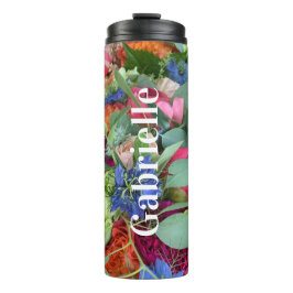 Garrafa Térmica Tumbler térmico PERSONALIZADO FLOWER