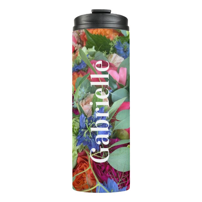 Garrafa Térmica Tumbler térmico PERSONALIZADO FLOWER (Frente)