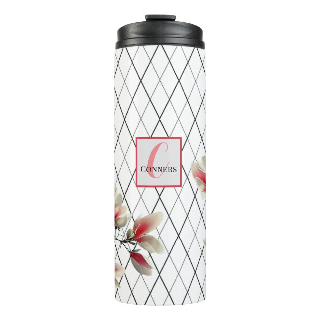 Garrafa Térmica Tumbler Térmico Personalizado Monograma (Frente)
