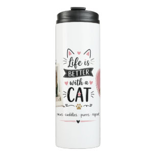Garrafa Térmica Tumbler Térmico Personalizado para Amantes de Gato