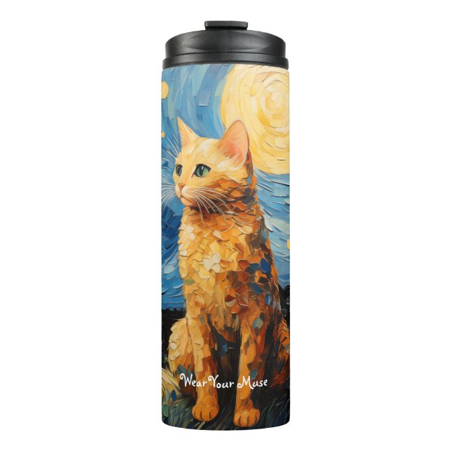 Garrafa Térmica Tumbler Térmico Personalizado para Cat (Frente)