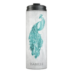 Garrafa Térmica Tumbler Térmico Personalizado para Peacock Elegant