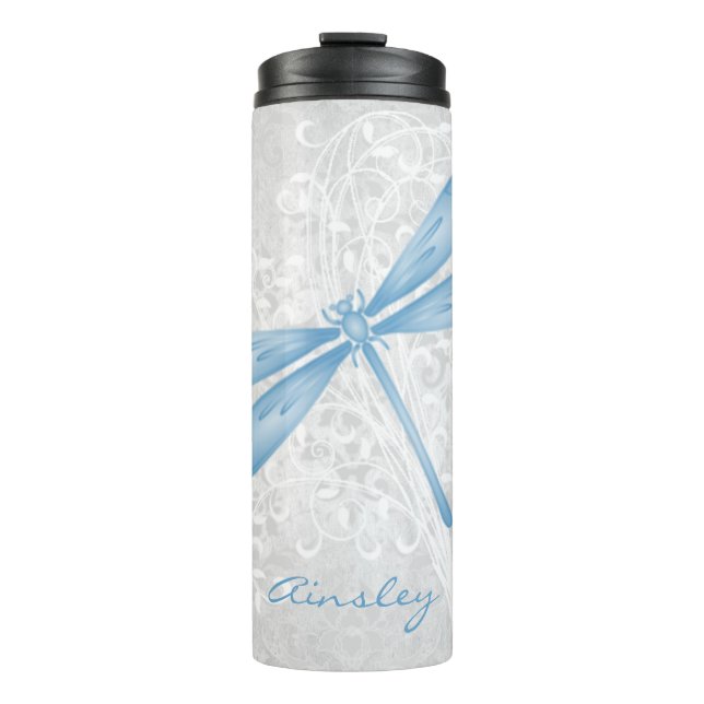 Garrafa Térmica Tumbler Térmico Personalizado por Dragonfly Azul (Frente)