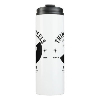 Garrafa Térmica Tumbler térmico preto e branco para ciclistas