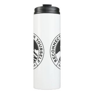 Garrafa Térmica Tumbler térmico preto e branco para hikers