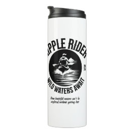 Garrafa Térmica Tumbler térmico preto e branco para Kayakers