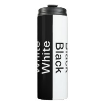 Tumbler térmico preto e branco personalizado