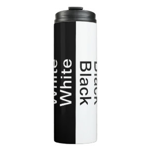 Garrafa Térmica Tumbler térmico preto e branco personalizado