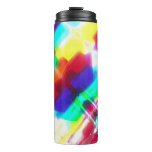 Garrafa Térmica Tumbler térmico primário do Rainbow abstrato Popar