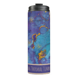 Garrafa Térmica *~* Tumbler Térmico QR do Mármaco de Glitter Teal