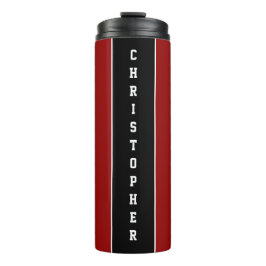 Garrafa Térmica Tumbler térmico Red Black Stripe Personalizado