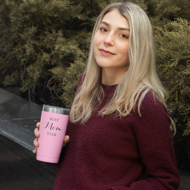 Garrafa Térmica Tumbler térmico rosa personalizado - Caneca de via (Criador carregado)