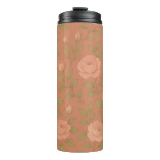 Garrafa Térmica Tumbler Térmico Rosa Vintage