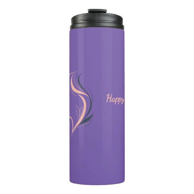 Garrafa Térmica Tumbler térmico roxo Inspiracional Personalizado (Frente)