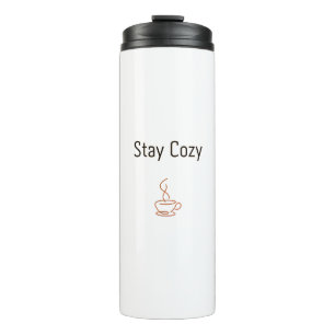 Garrafa Térmica Tumbler Térmico Stay Cozy Desenho Minimalista de