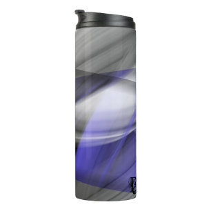 Garrafa Térmica Tumbler Térmico Tendência Abstrata Violeta Lavanda
