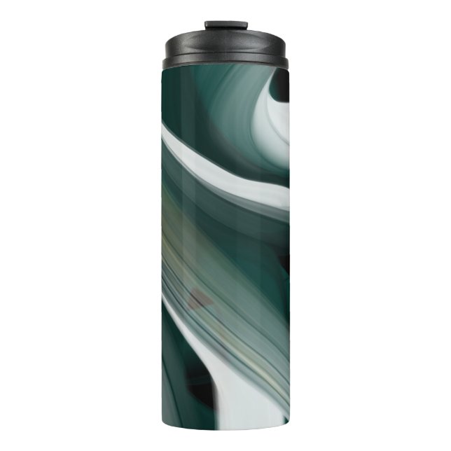 Garrafa Térmica Tumbler térmico Tendência Abstrato preto branco ve (Frente)