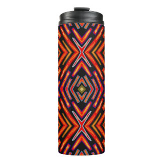 Garrafa Térmica Tumbler Térmico Vermelho Fogo Laranja Preto 