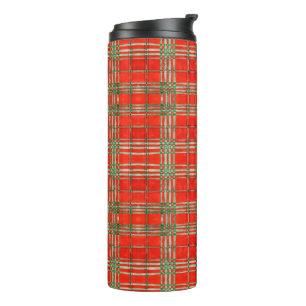 GARRAFA TÉRMICA TUMBLER TÉRMICO XADREZ VERMELHO SCOTT