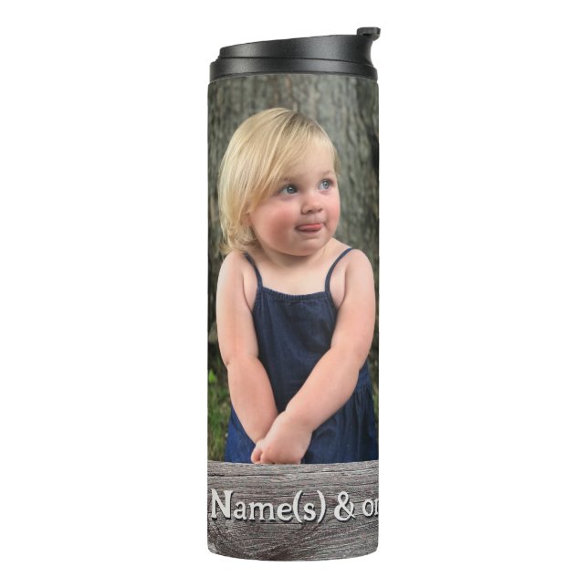 Garrafa Térmica Tumblers Personalizados com Imagens e Nomes, (Giro à esquerda)