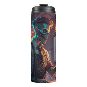Garrafa Térmica Tumblers Térmicos - Café Zombie Halloween Assust