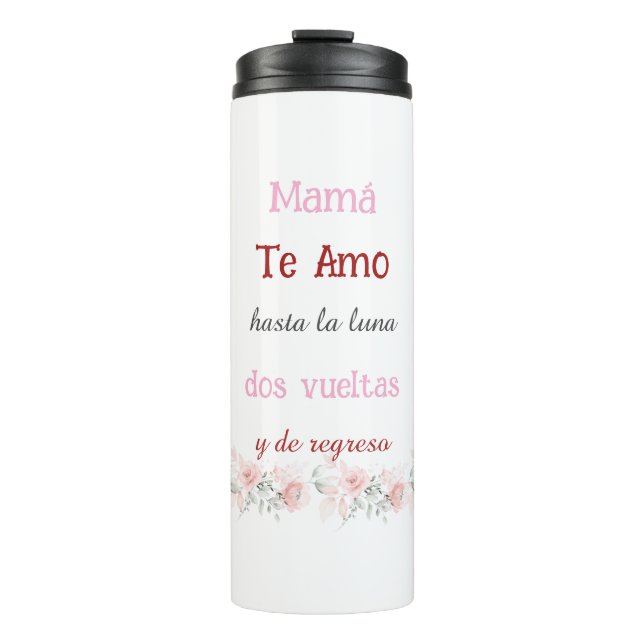 Garrafa Térmica Tumblers térmicos Mãe Espanhol (Frente)