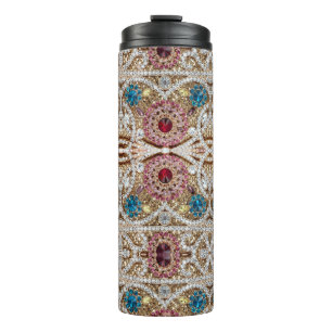 Garrafa Térmica turquesa azul-prata-ouro-burguês-rosa-burguês