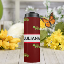 Turtle Moderno Vermelho Castanho