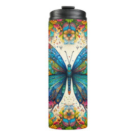 Garrafa Térmica Um Balé Arco-Íris de Borboleta