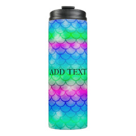 Garrafa Térmica Um belo espectro de sereia colorido tum térmico