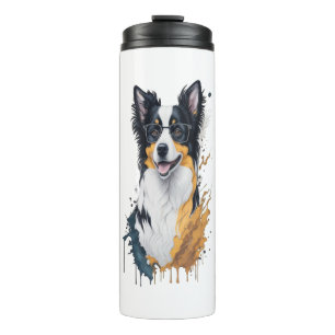 Garrafa Térmica Um cachorro bonito Border Collie