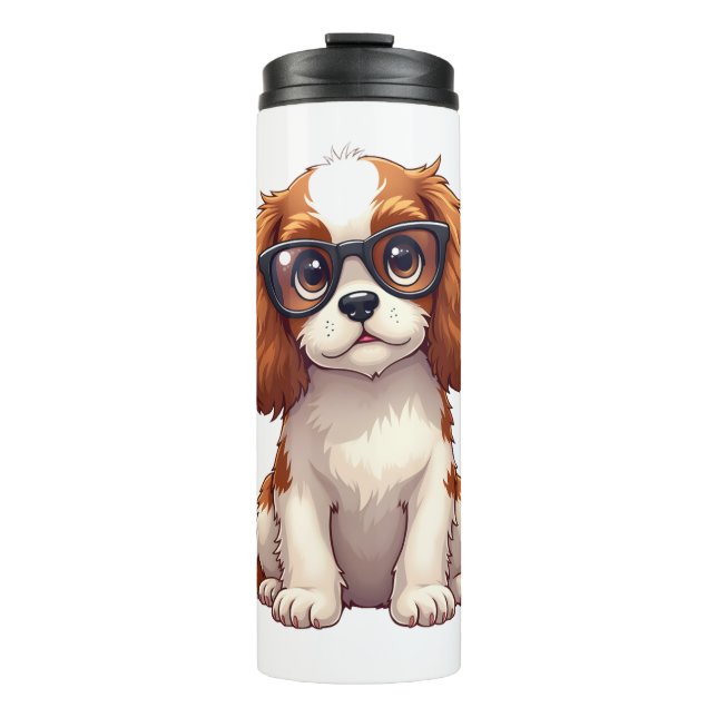 Garrafa Térmica Um cachorro fofo King Charles Spaniel CÓPIA (Frente)