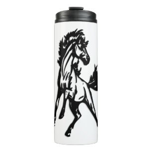 Garrafa Térmica Um cavalo saltitante alegre na natureza