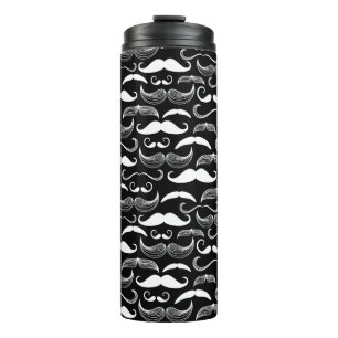 Garrafa Térmica Um clube dos cavalheiros. Teste padrão do bigode