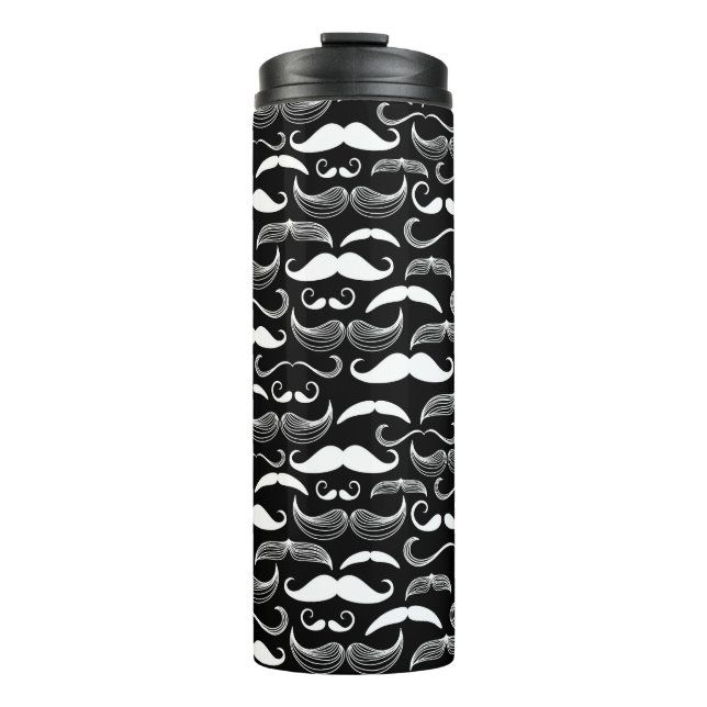 Garrafa Térmica Um clube dos cavalheiros. Teste padrão do bigode (Frente)