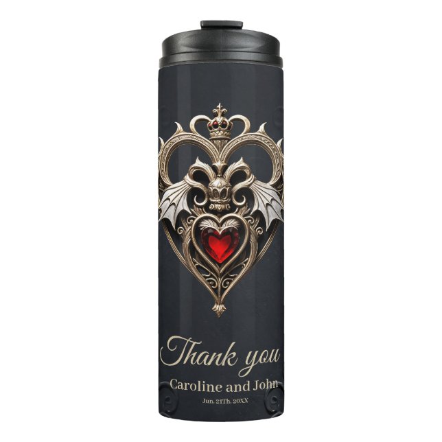 Garrafa Térmica Um coração gótico impressionante (Frente)