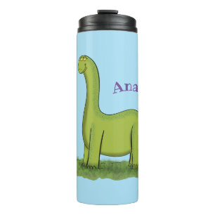 Garrafa Térmica Um desenho animado de brontosaurus dinossauros, ve
