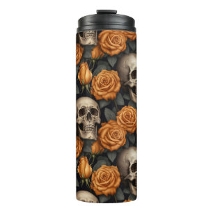 Garrafa Térmica Um desenho da série A Skull and Roses 11