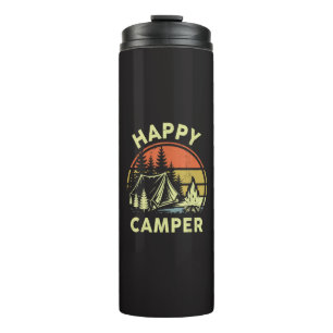Garrafa Térmica Um Feliz Aventureiro Menino Bebê Divertido Acampam