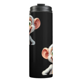 Garrafa Térmica Um macaco branco sorridente