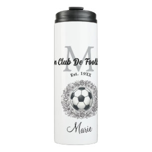 Garrafa Térmica um monograma de clube de futebol é, ano copa do mu