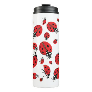 Garrafa Térmica Um monte de Ladybugs - Padrão Sortudo