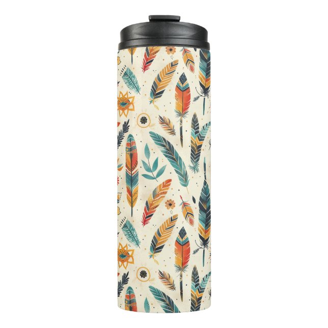 Garrafa Térmica Um padrão de cor clara inspirado na boêmia (Frente)