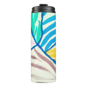 Garrafa Térmica Um padrão perfeito com frutas. Carimbo texturizad