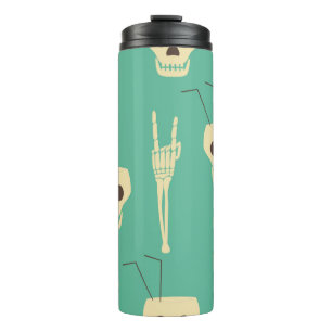 Garrafa Térmica Um padrão perfeito para o inferno. Crânios human